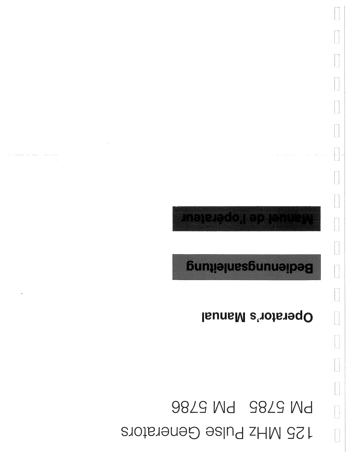 Philips PM 5786, PM 5785 User Manual