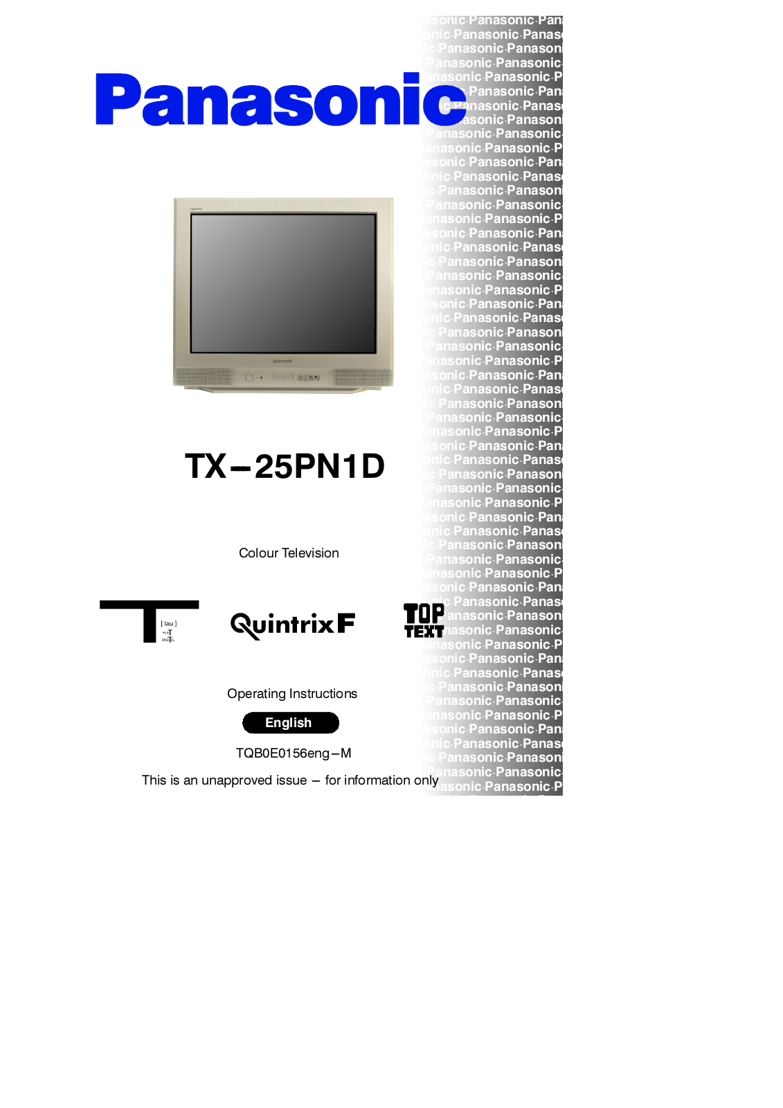 PANASONIC TX-25PN1D User Manual