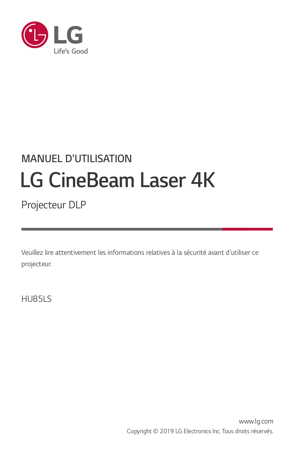 LG HU85L User Manual