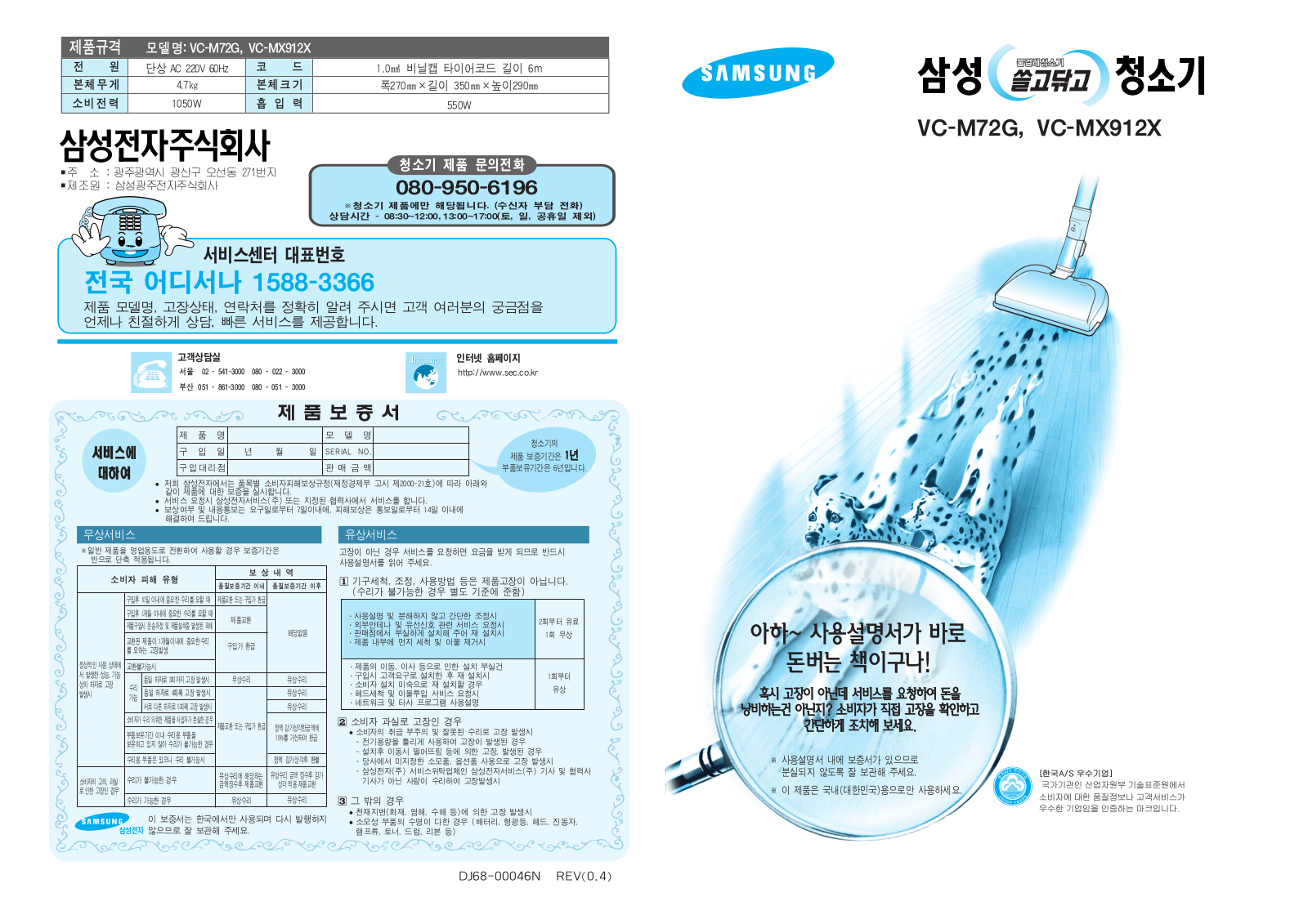 Samsung VC-MX912X, VC-M72G User Manual