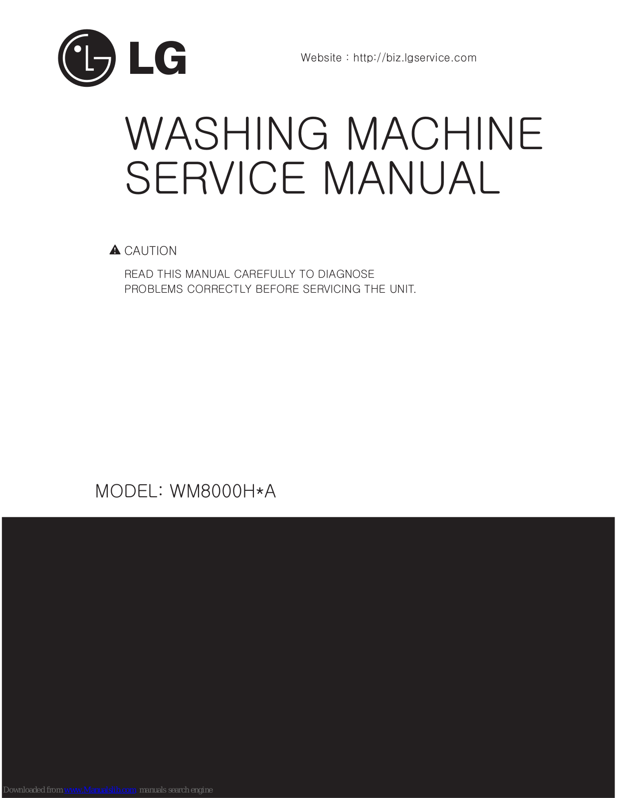 LG WM8000HA Service Manual