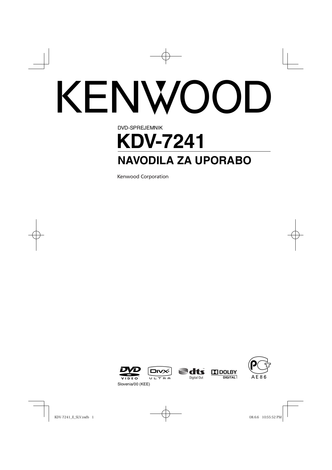 Kenwood KDV-7241 User Manual