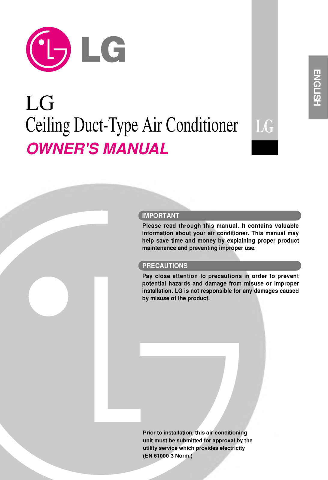 LG LB-E4885BS1, LB-H2460CL, LB-H1860BS1, LB-G3060CL, LB-G3061YL User Manual