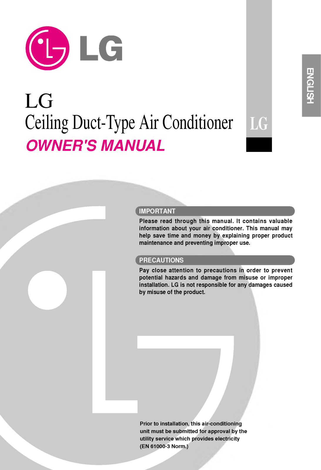 LG LB-E4885BS1, LB-H2460CL, LB-H1860BS1, LB-G3060CL, LB-G3061YL Manual