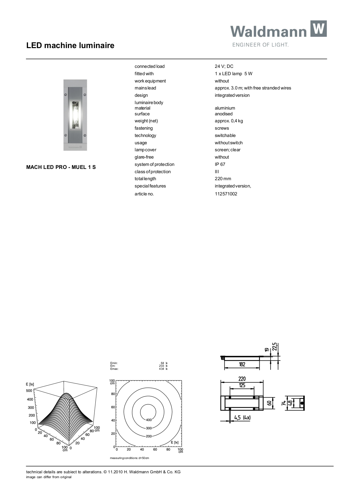 Waldmann 112571002 Information guide