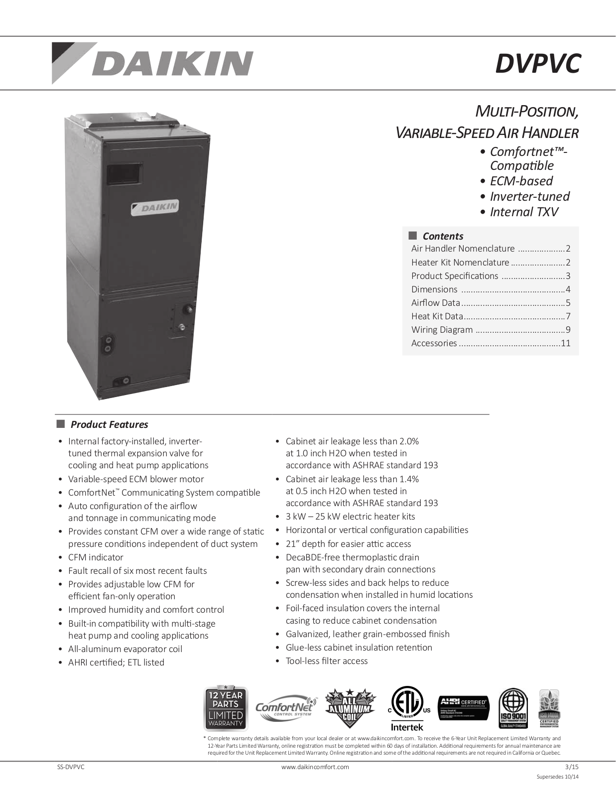 Goodman DV24PVCC14A User Manual