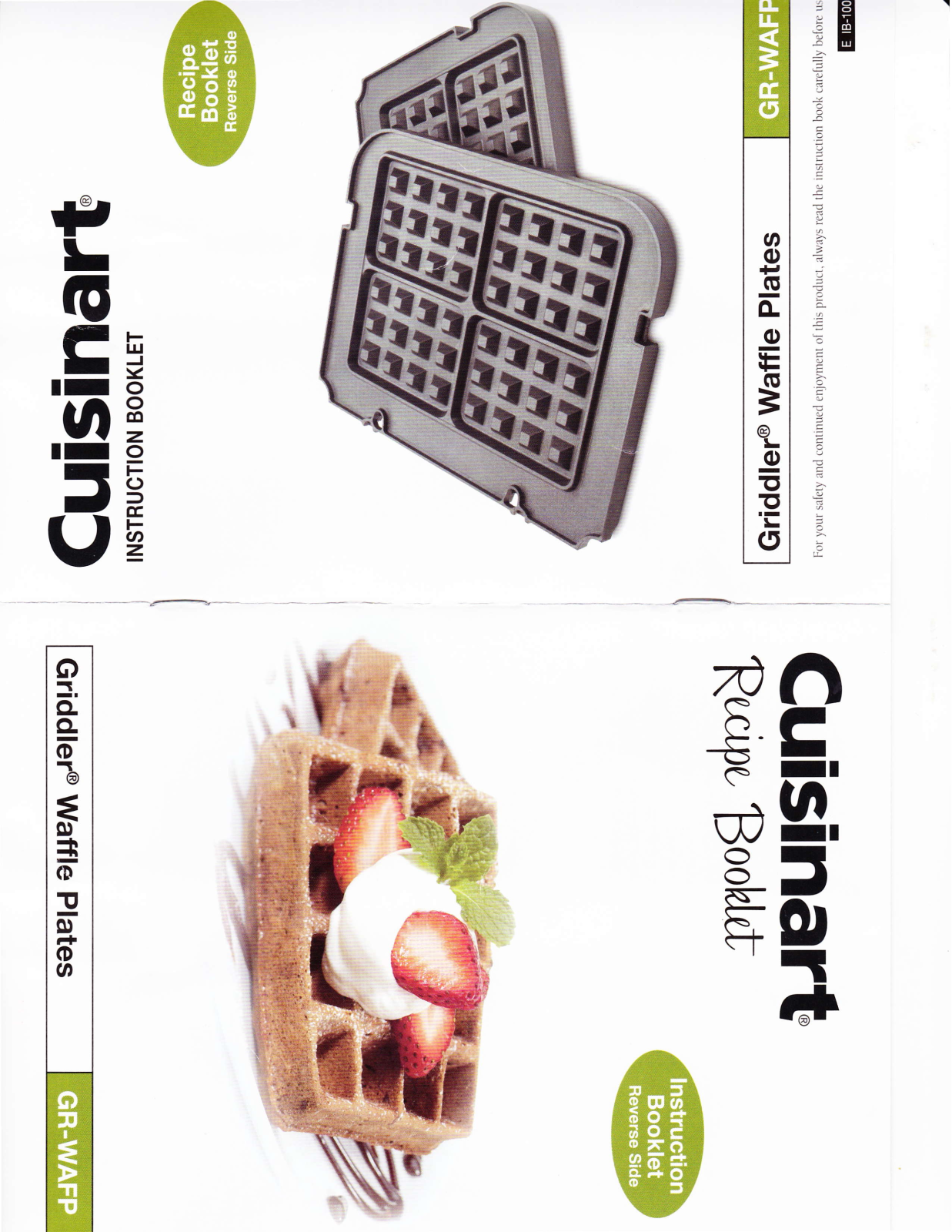 Cuisinart GR-WAFP Instruction Manual