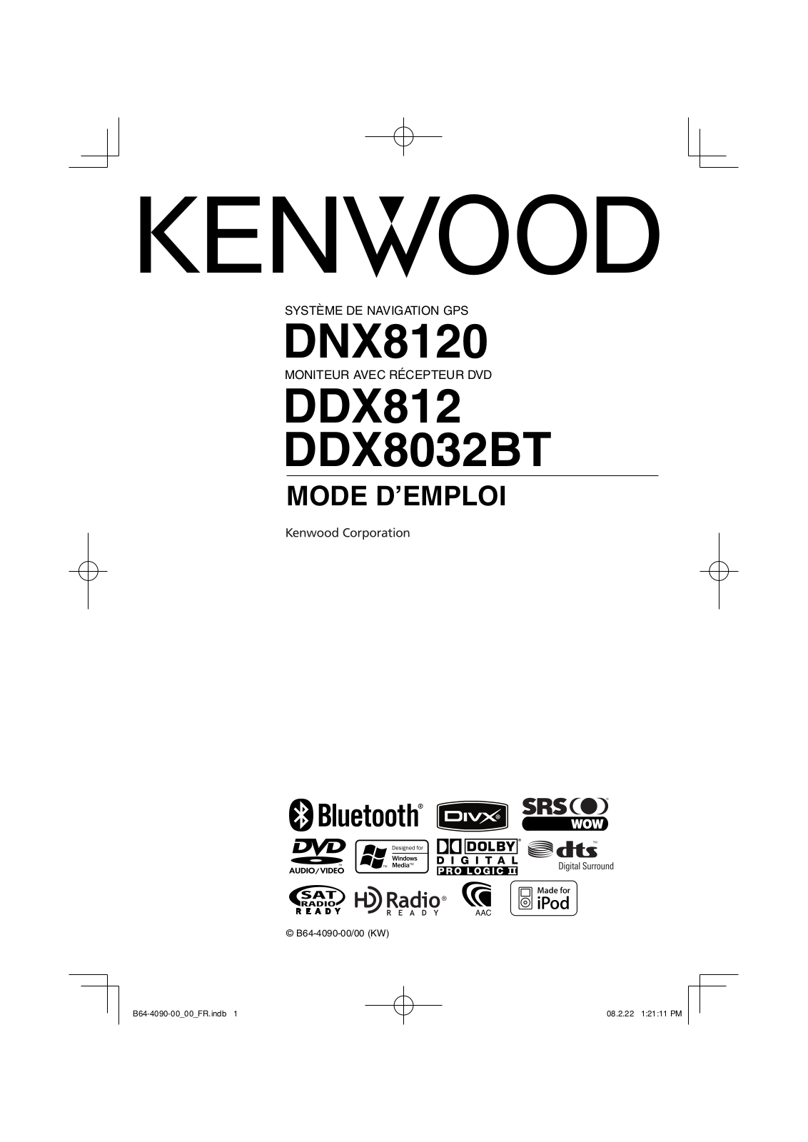 KENWOOD DDX 812 Instruction Manual