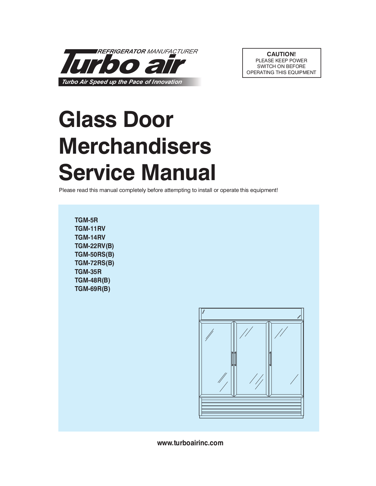 Turbo Air TGM-48R Operators Manual