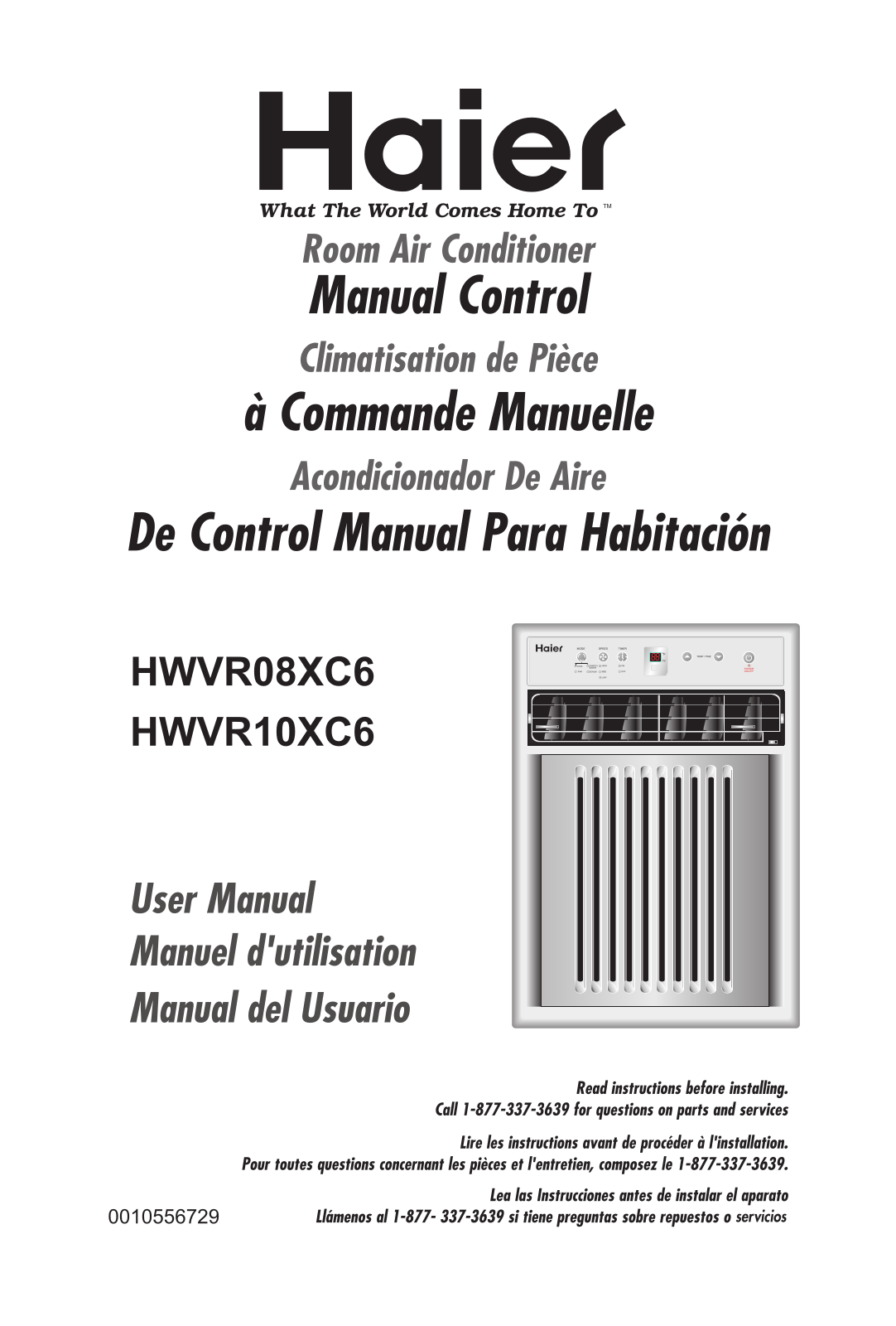 Haier HWV10XC5, HWVR10XC6 User Manual