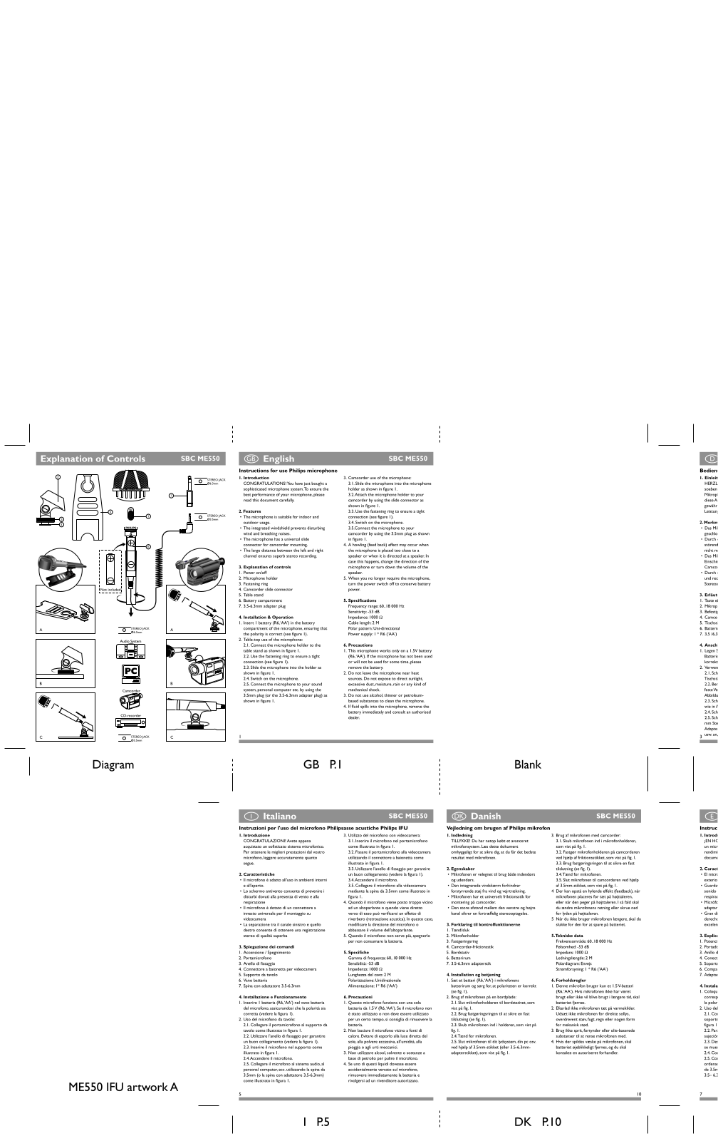 Philips SBCME550 User Manual