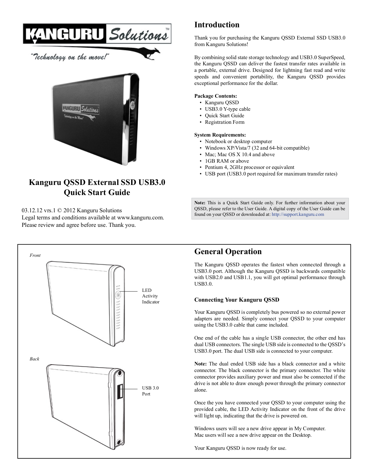 Kanguru QSSD Quick Start