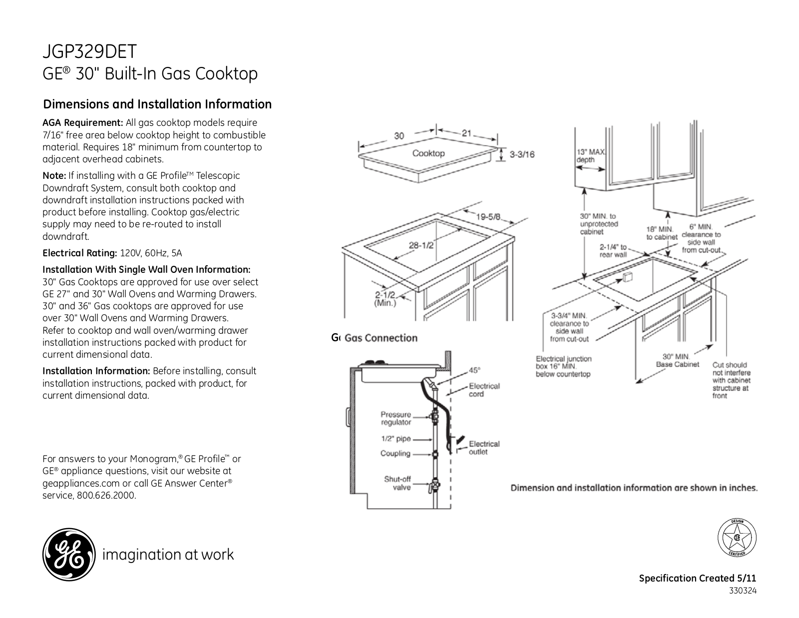 GE JGP329DETBB User Manual