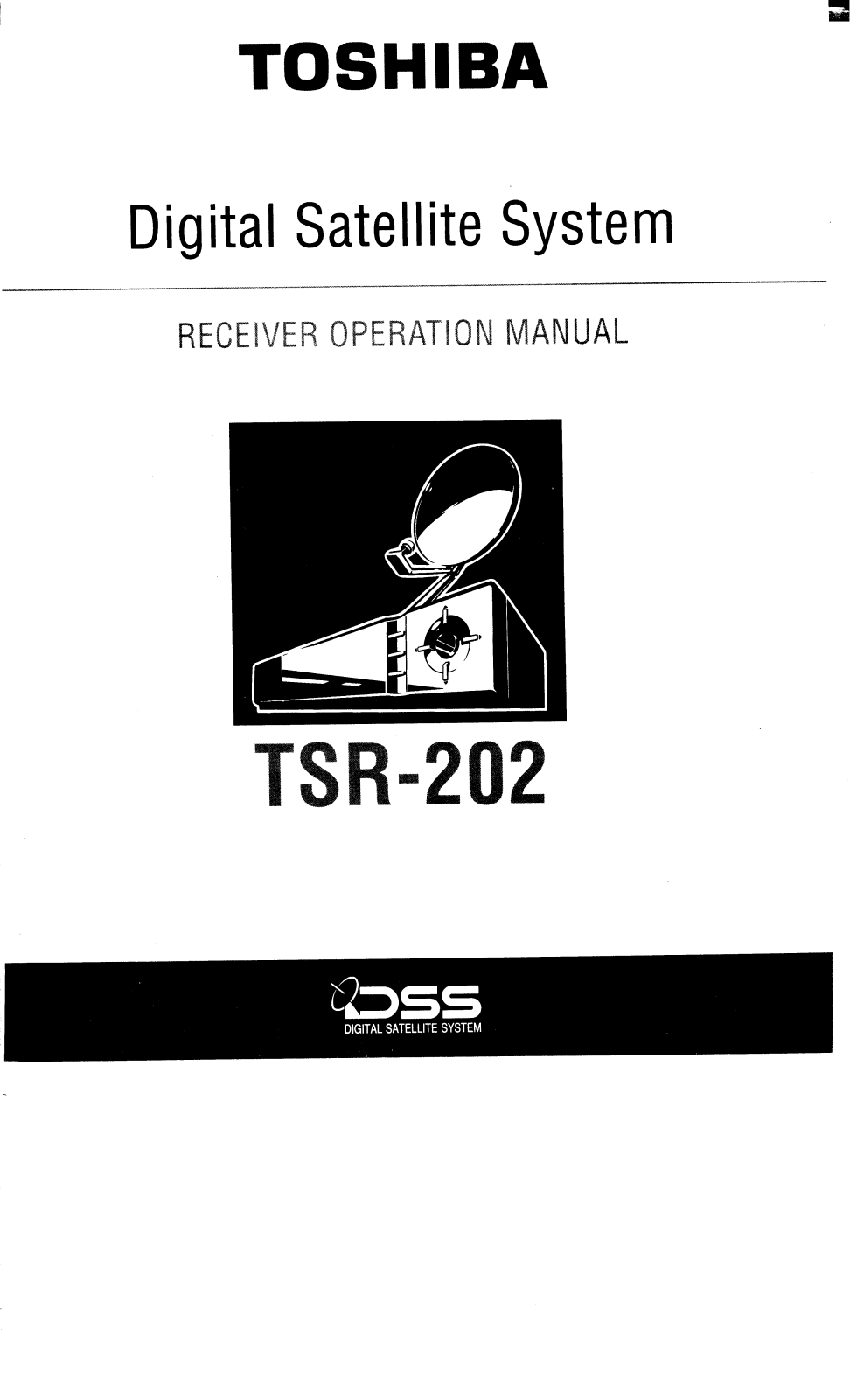 Toshiba TSR-202 Operation Manual