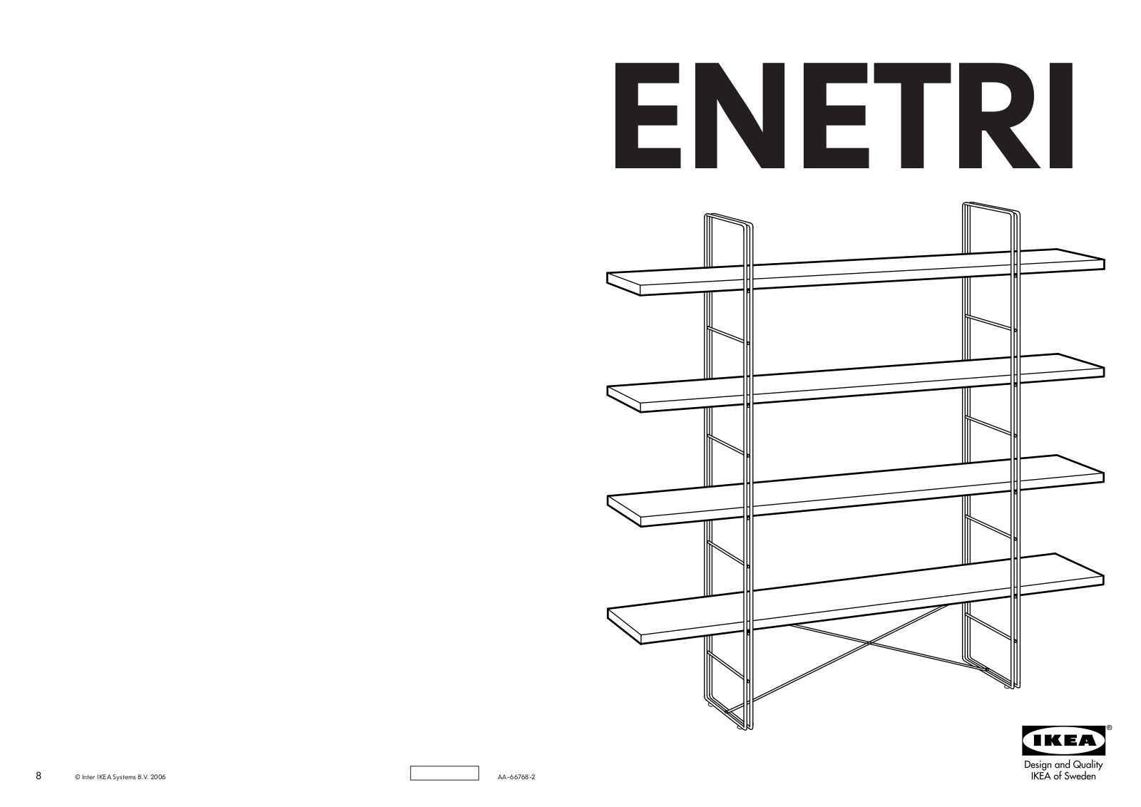 IKEA ENETRI SIDE UNT 13X62 1-4 Assembly Instruction