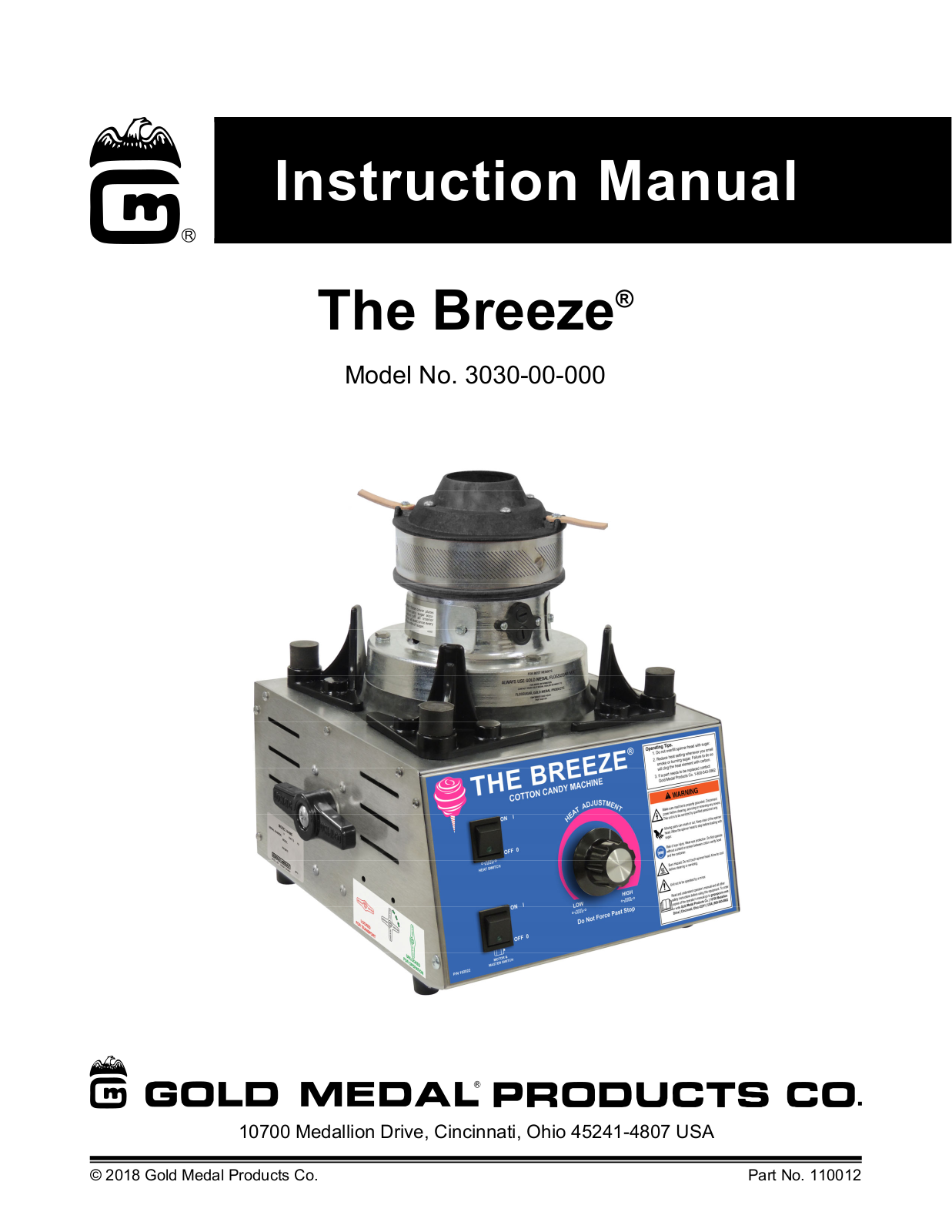 Gold Medal The Breeze 3030-00-000 Instruction Manual