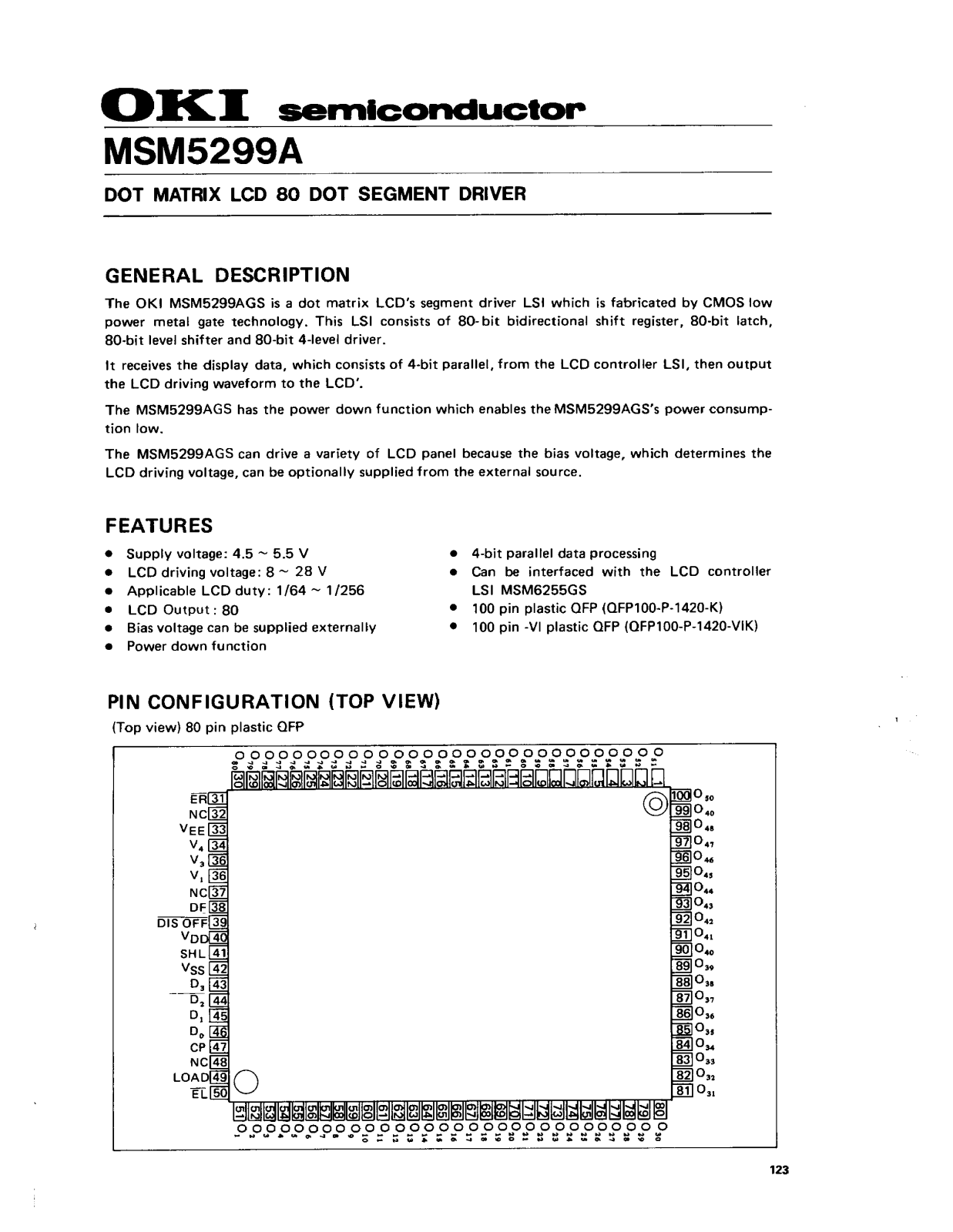 OKI MSM5299A Datasheet