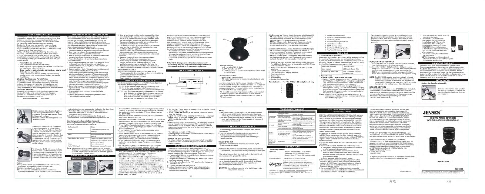 Jensen SMPS-600 User Manual