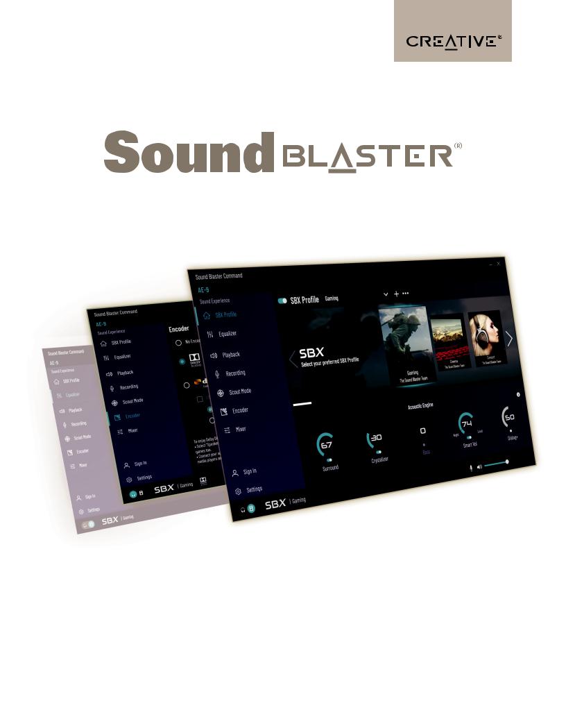 Creative Sound Blaster COMMAND SOFTWARE GUIDE