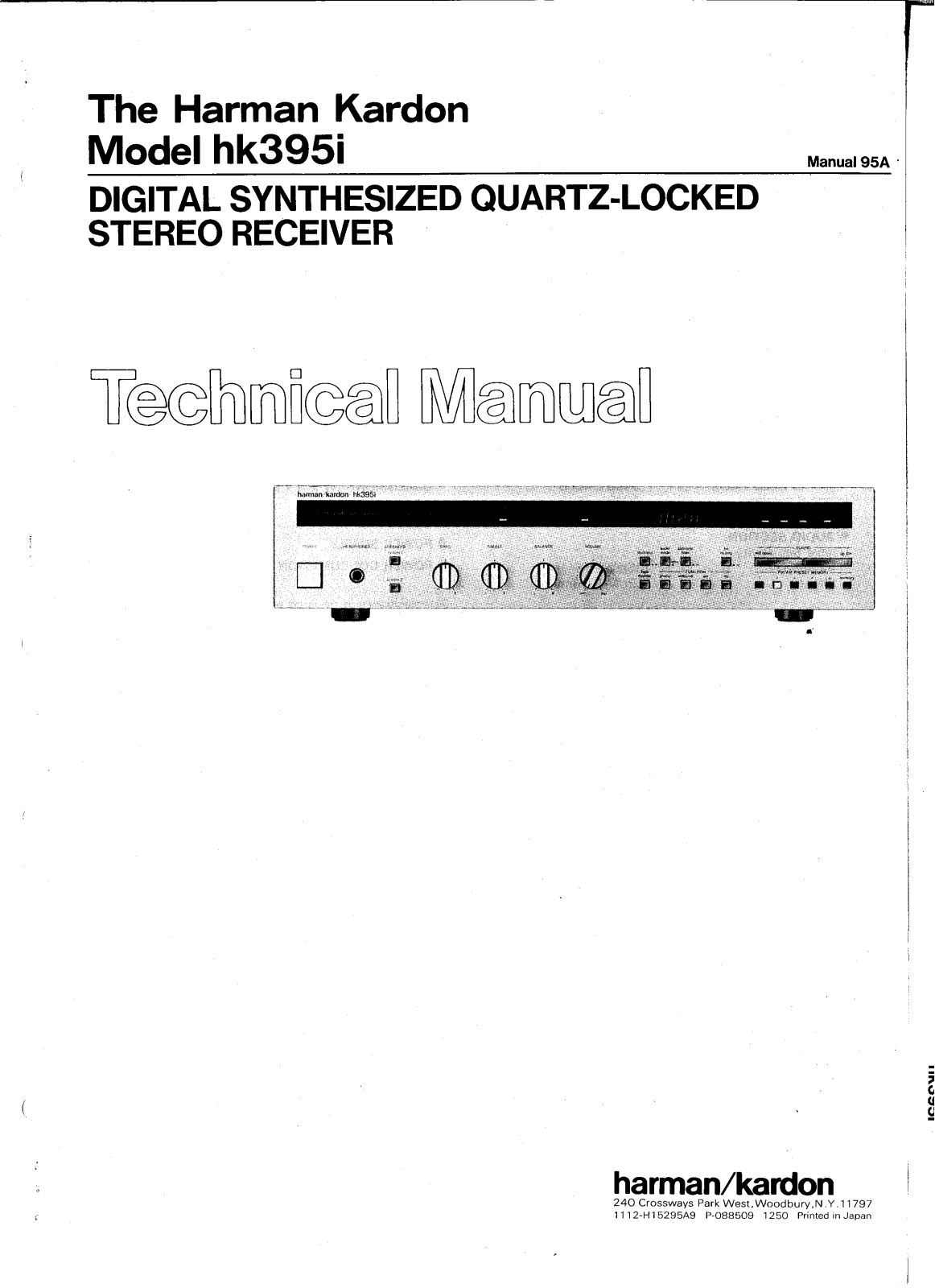 Harman Kardon HK-395-I Service manual