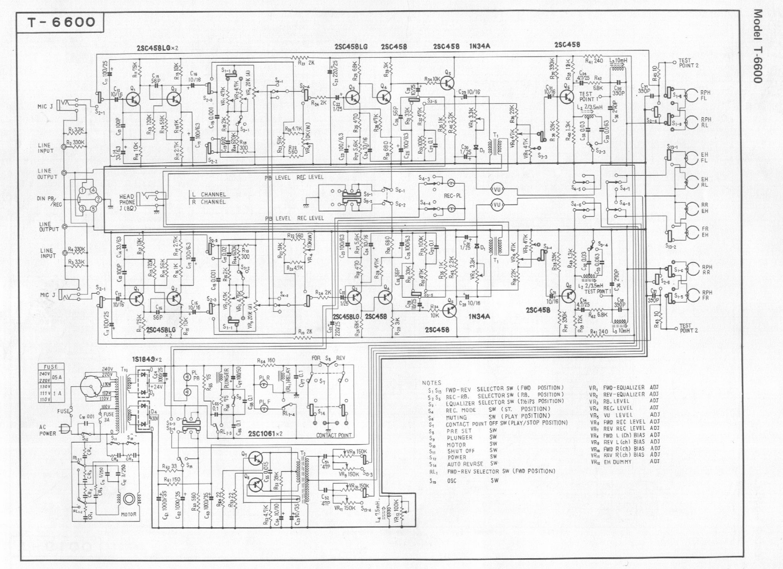 Pioneer T-6600 Schematic