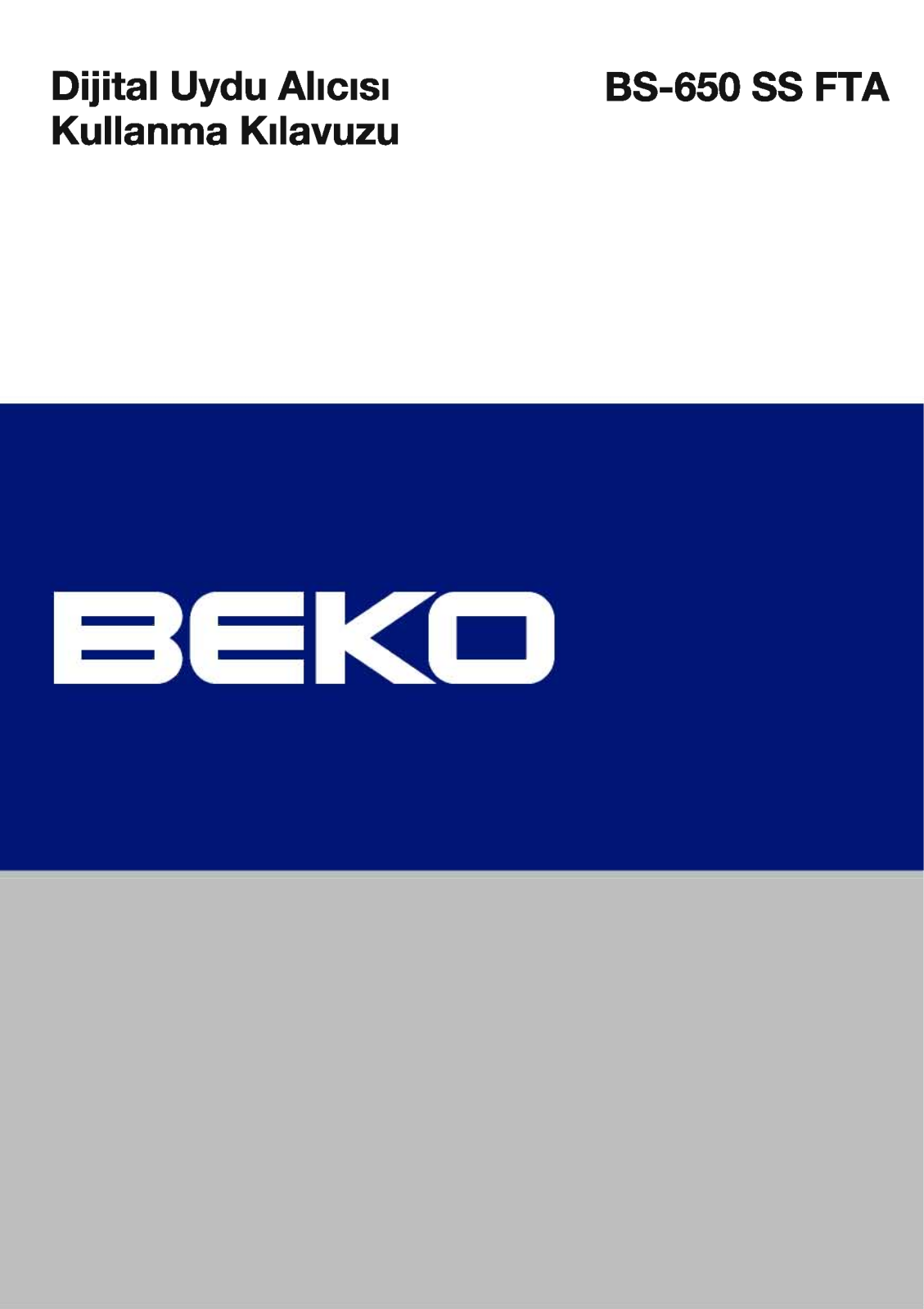 Beko BS-650 SS FTA User Manual