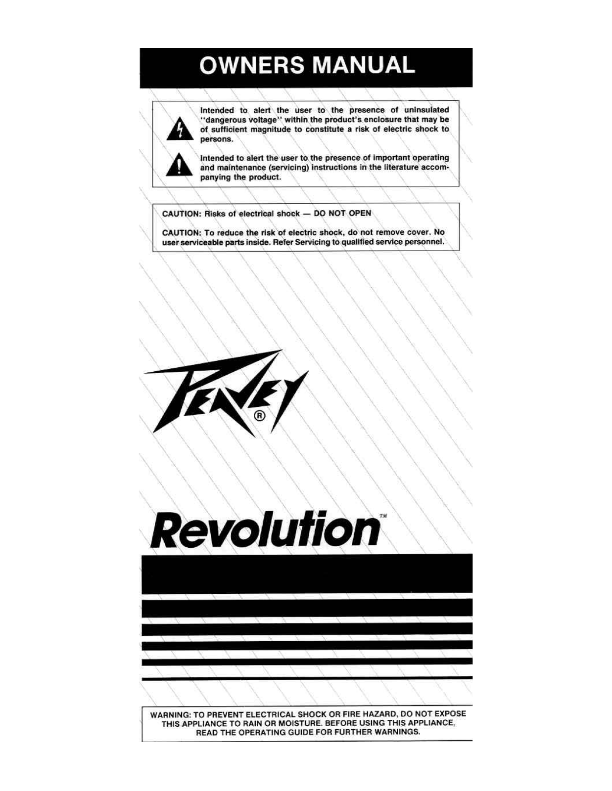 Peavey Revolution User Manual