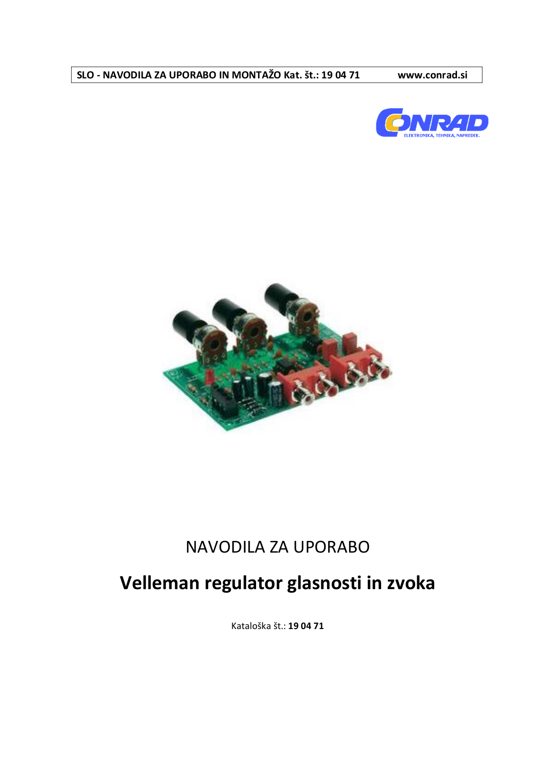 Velleman K8084 User guide