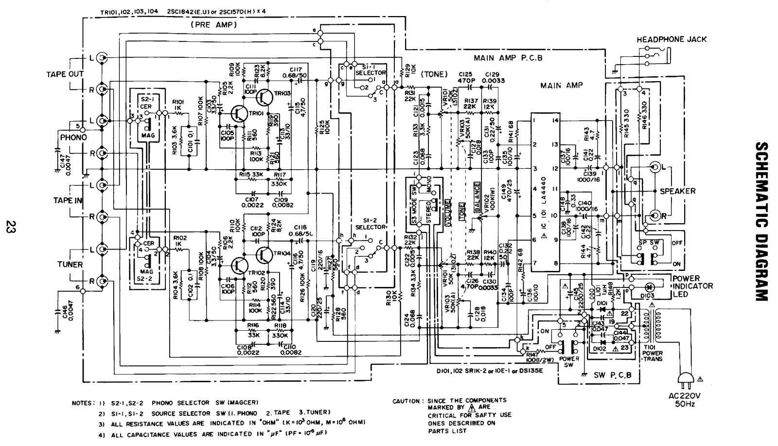 Realistic SA-102 Schematic