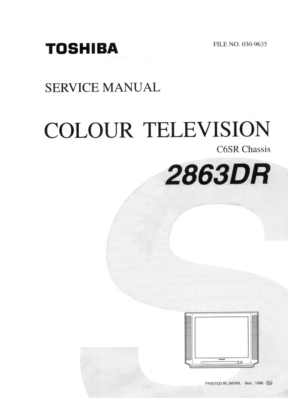 Toshiba 2863DR Service manual