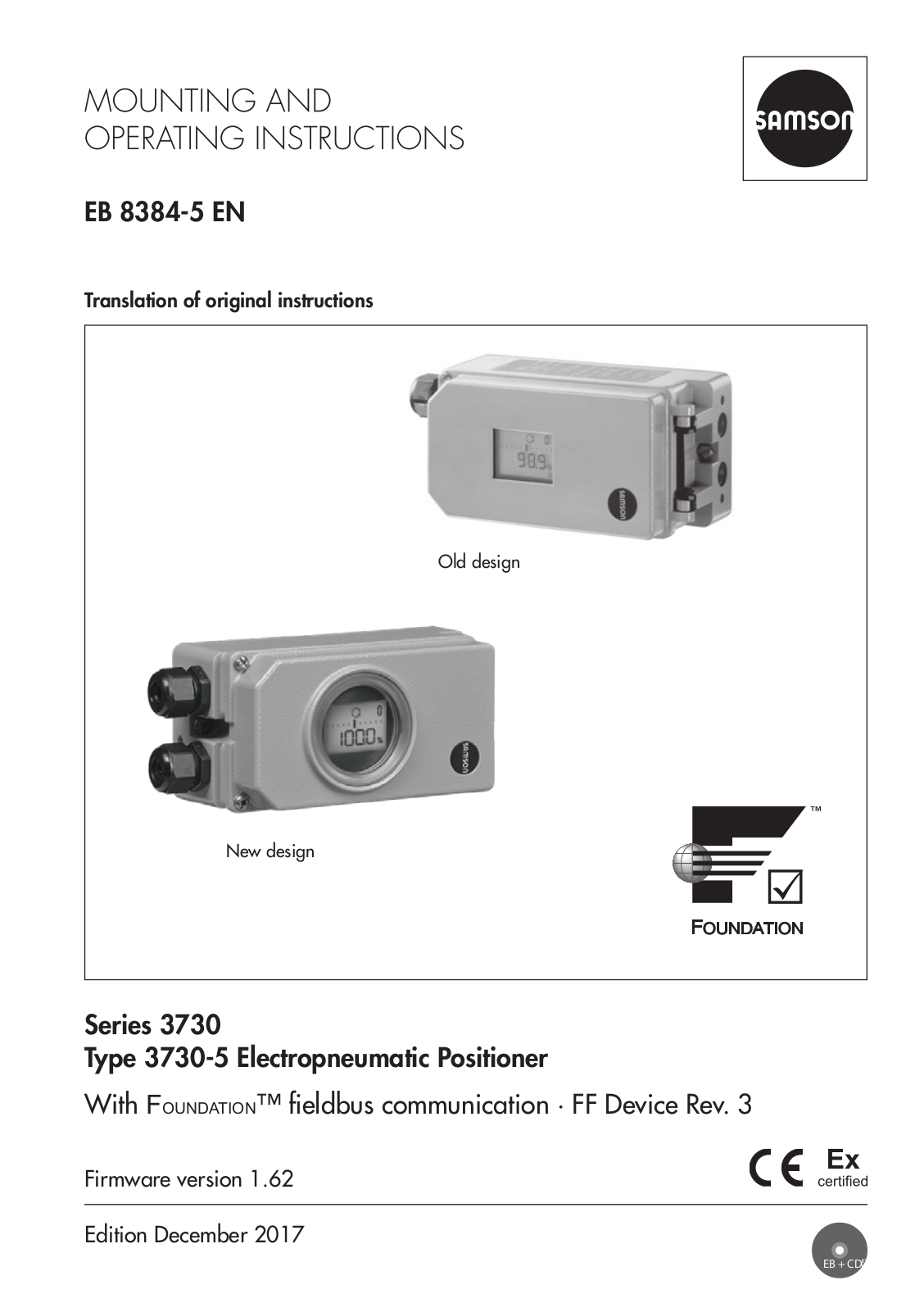 Samson 3730 Series, 3730-5 Series Mounting And Operating Instructions