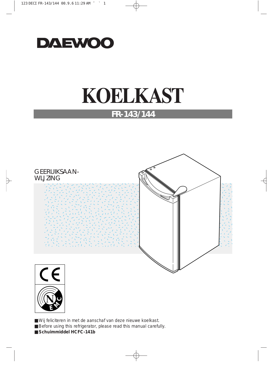 Daewoo FR-143, FR-144 Instructions Manual