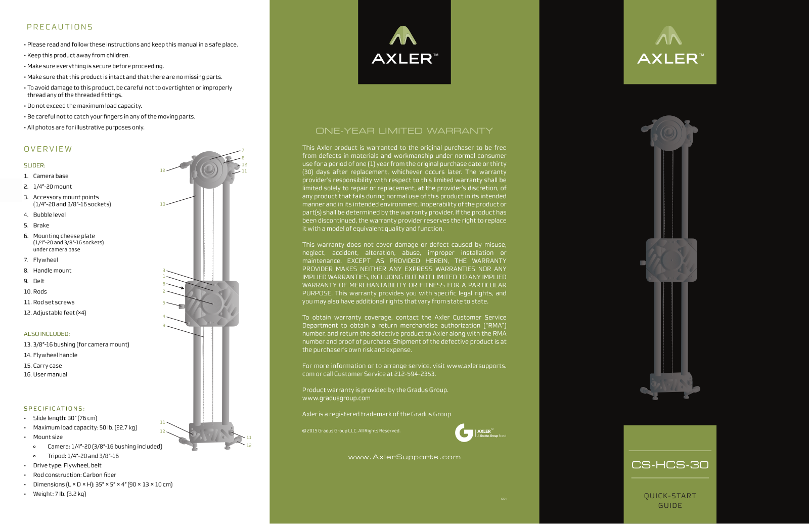 Axler CS-HCS-30 User manual