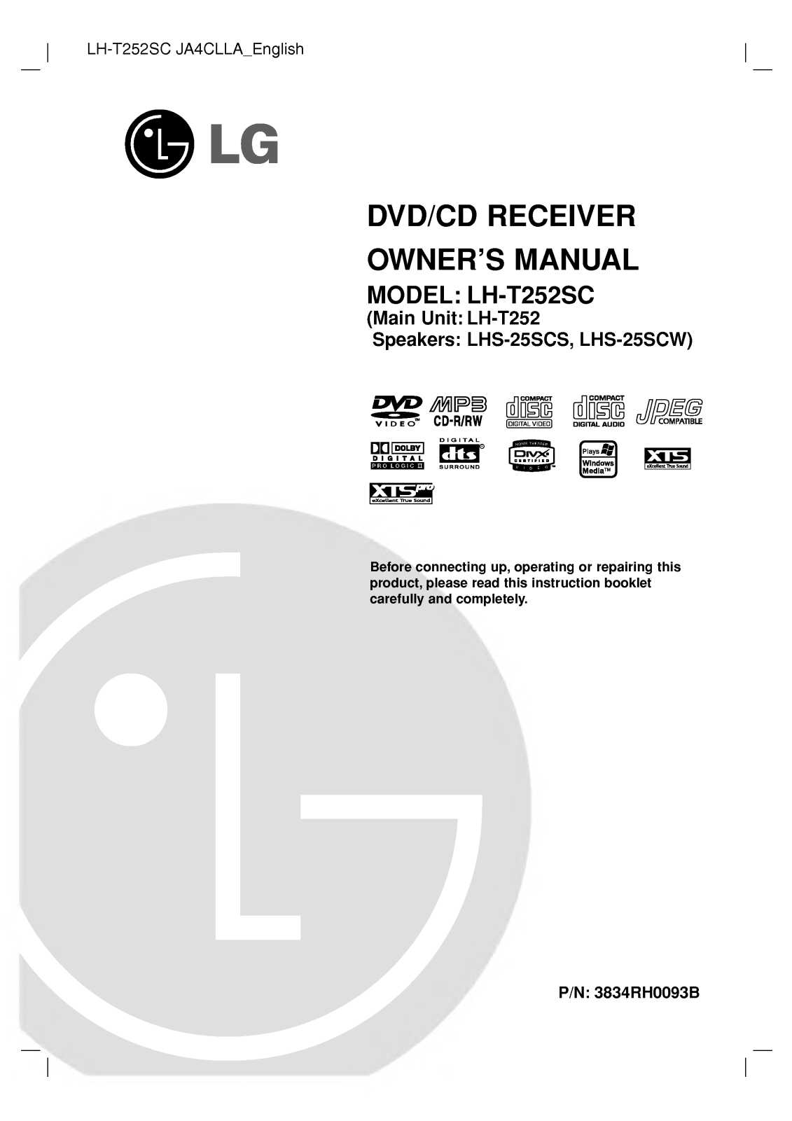 LG LH-T750TB User Manual