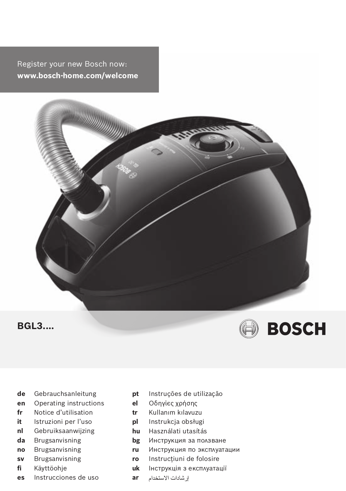 BOSCH BGL32235, BGL32000, BGL32211, BGL32400, BGL32200 User Manual