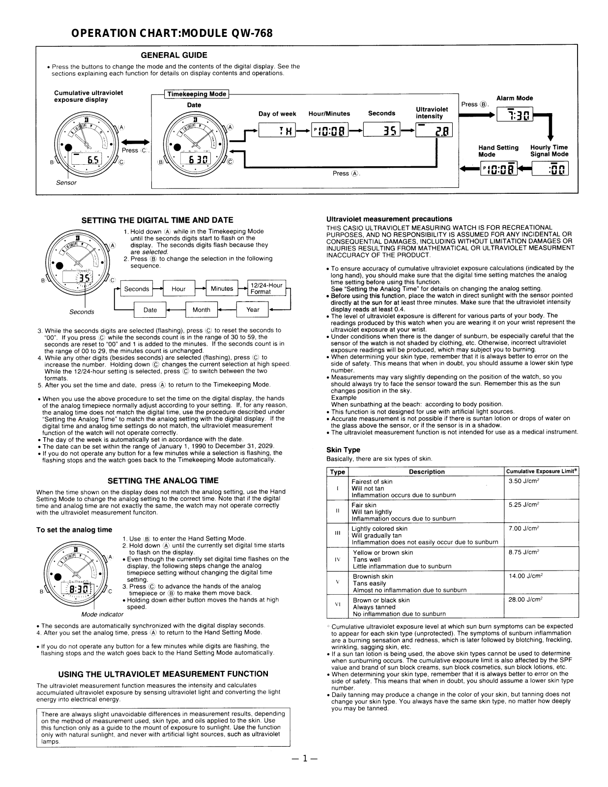 Casio 768 Owner's Manual