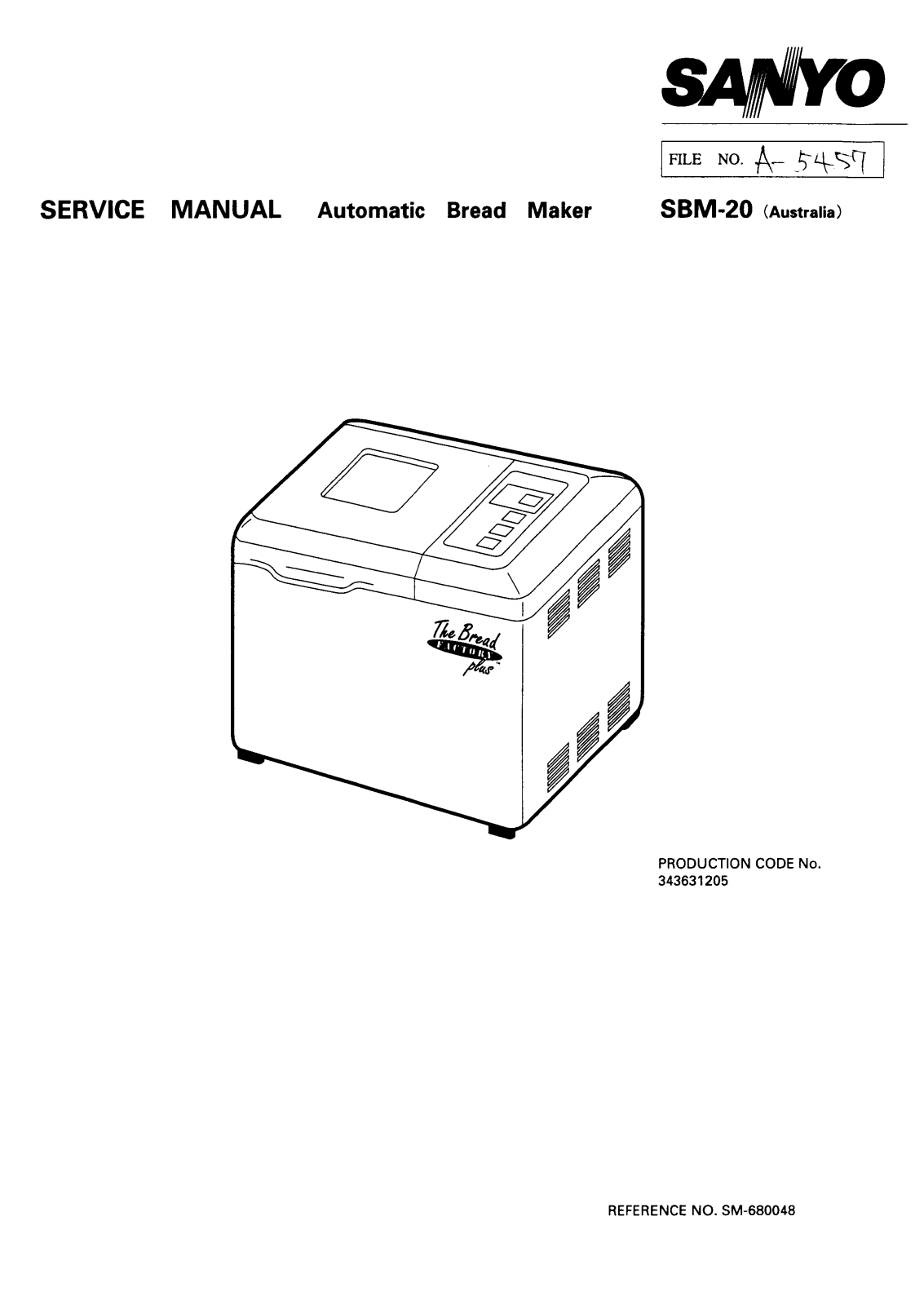 Sanyo SBM-20 Service Manual