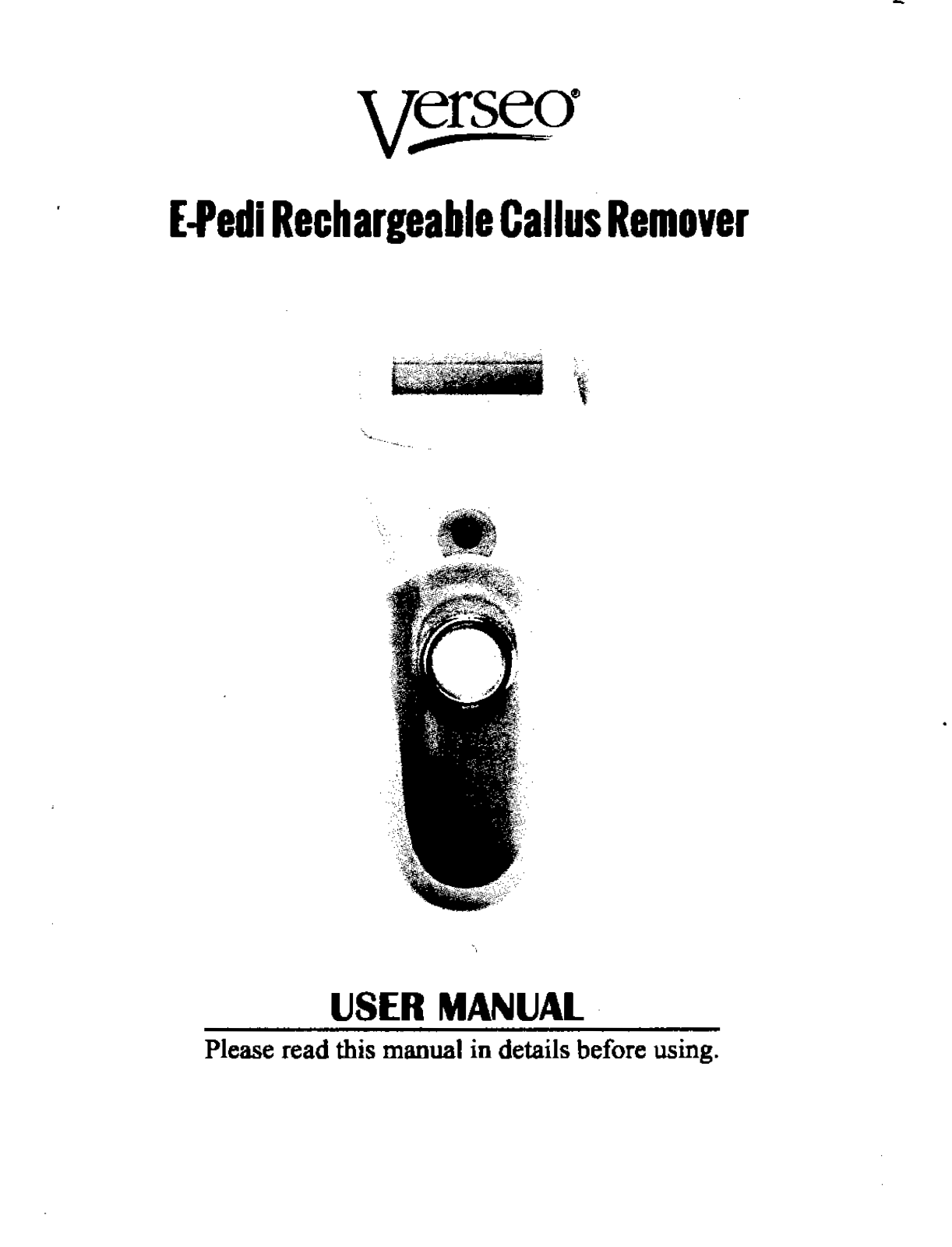 Verseo E-Pedi User Manual - ManualMachine.com
