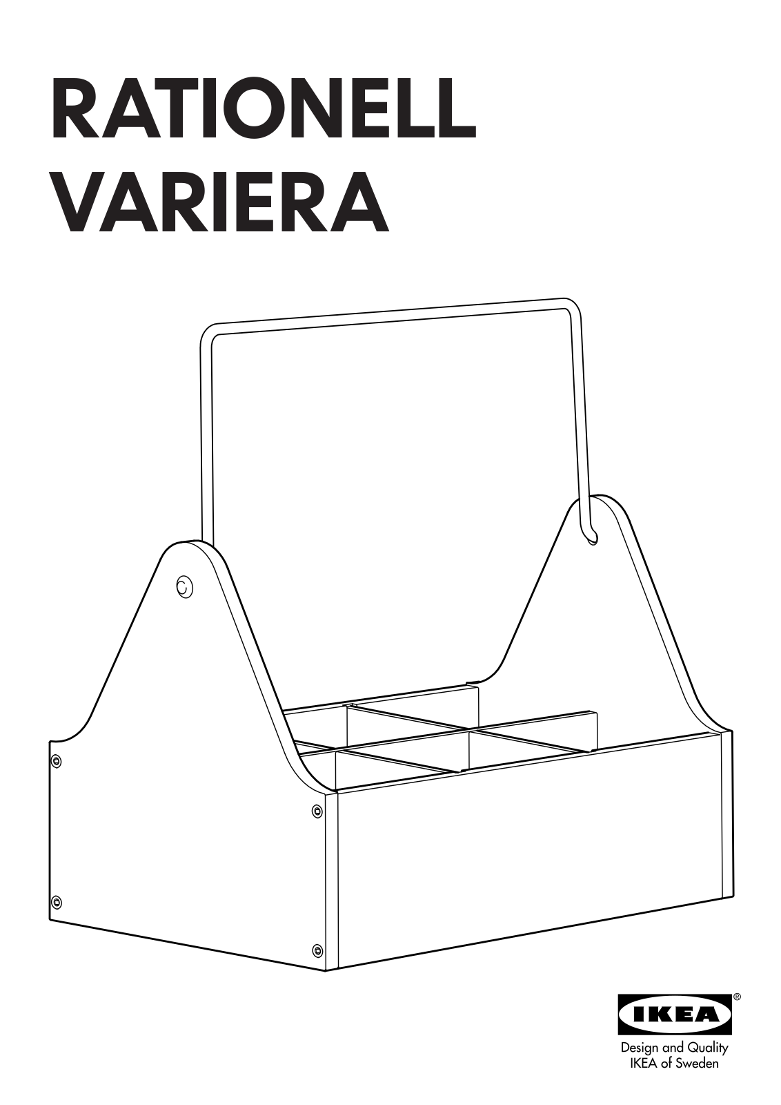 IKEA RATIONELL VARIERA BOX-HANDLE Assembly Instruction