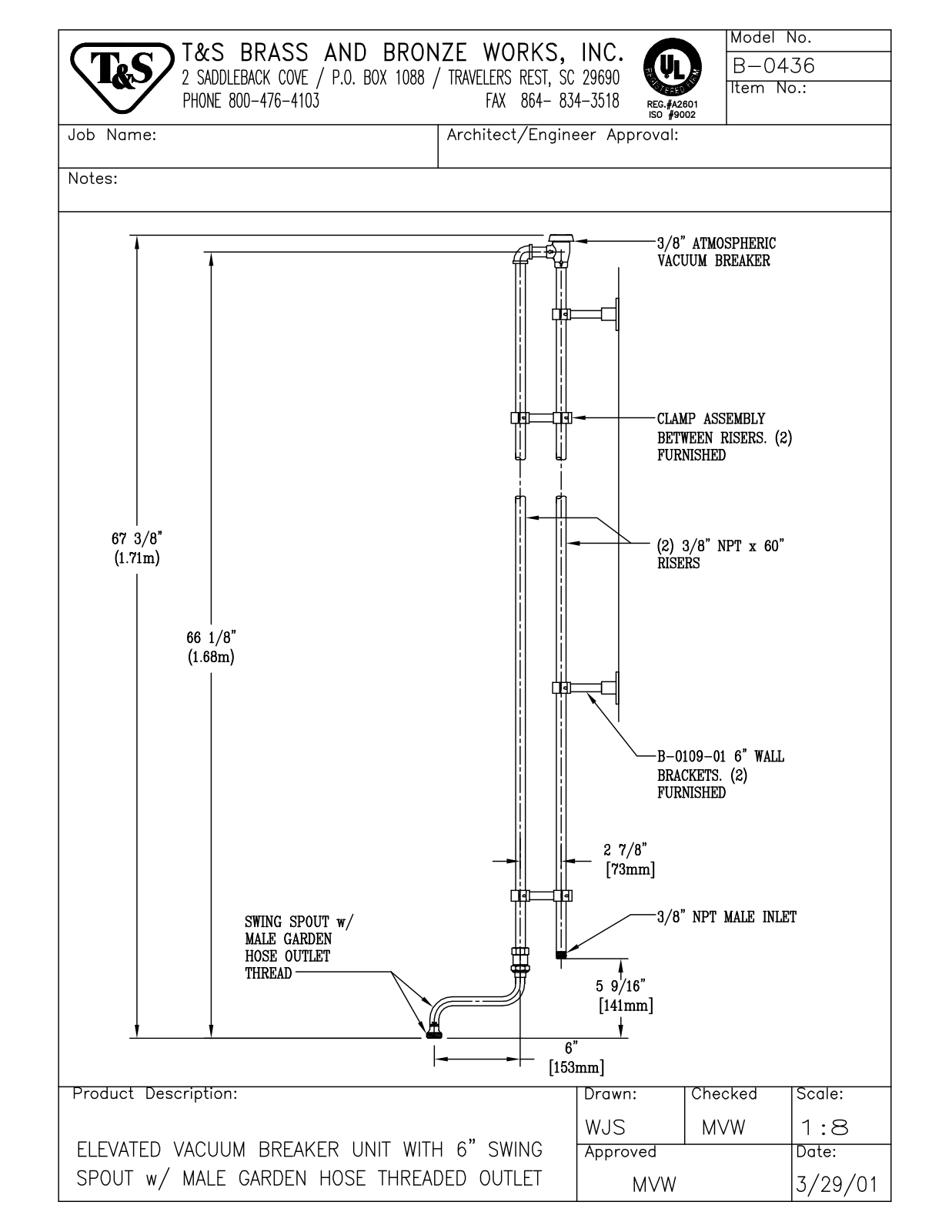 T&S Brass Manuals B-0436 User Manual