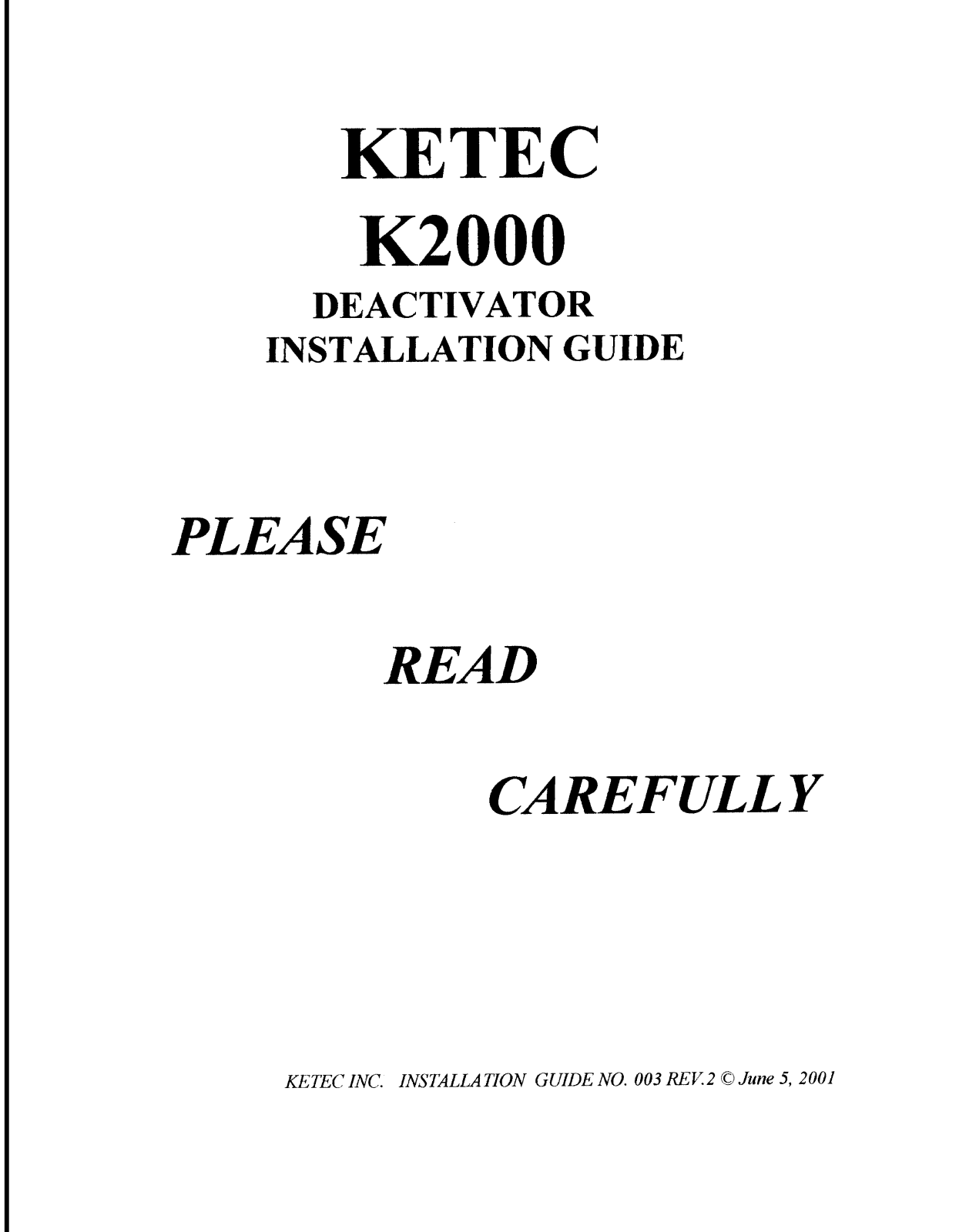 Ketec K2000 Users manual