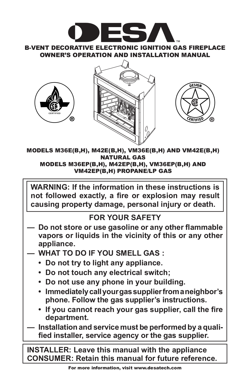 Desa Vm42eP User Manual