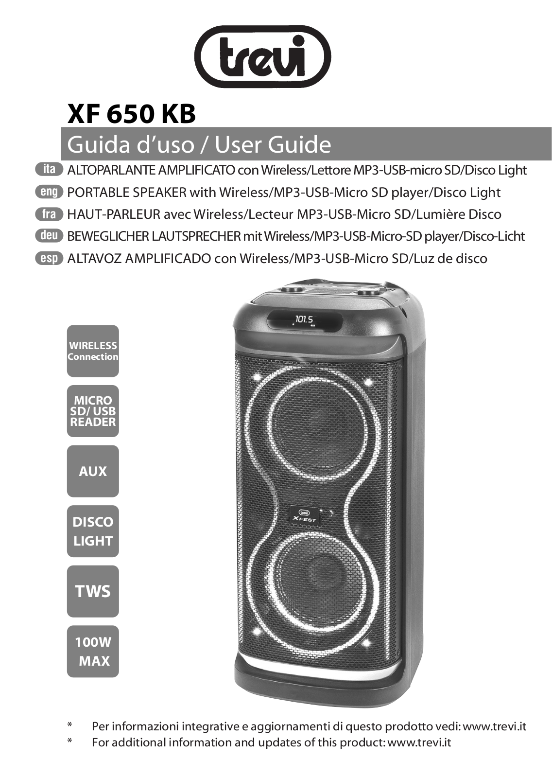 Trevi XF 650 KB User guide - ManualMachine.com