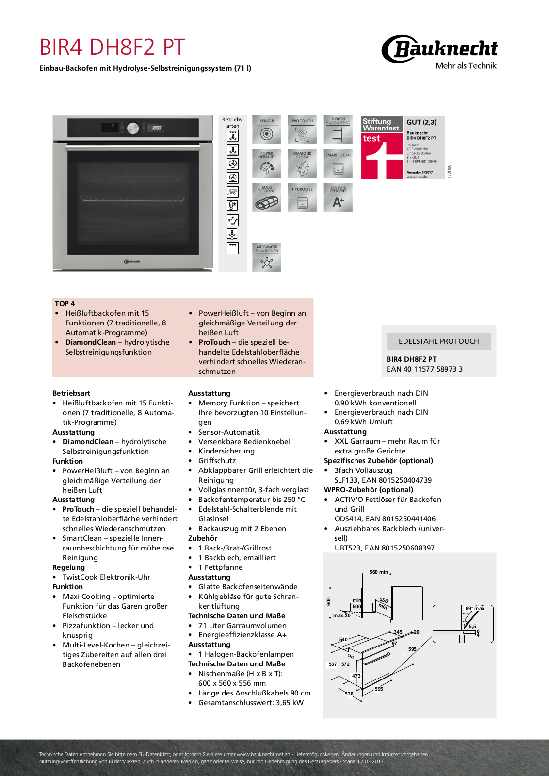 Bauknecht BIR4 DH8F2 PT User Manual