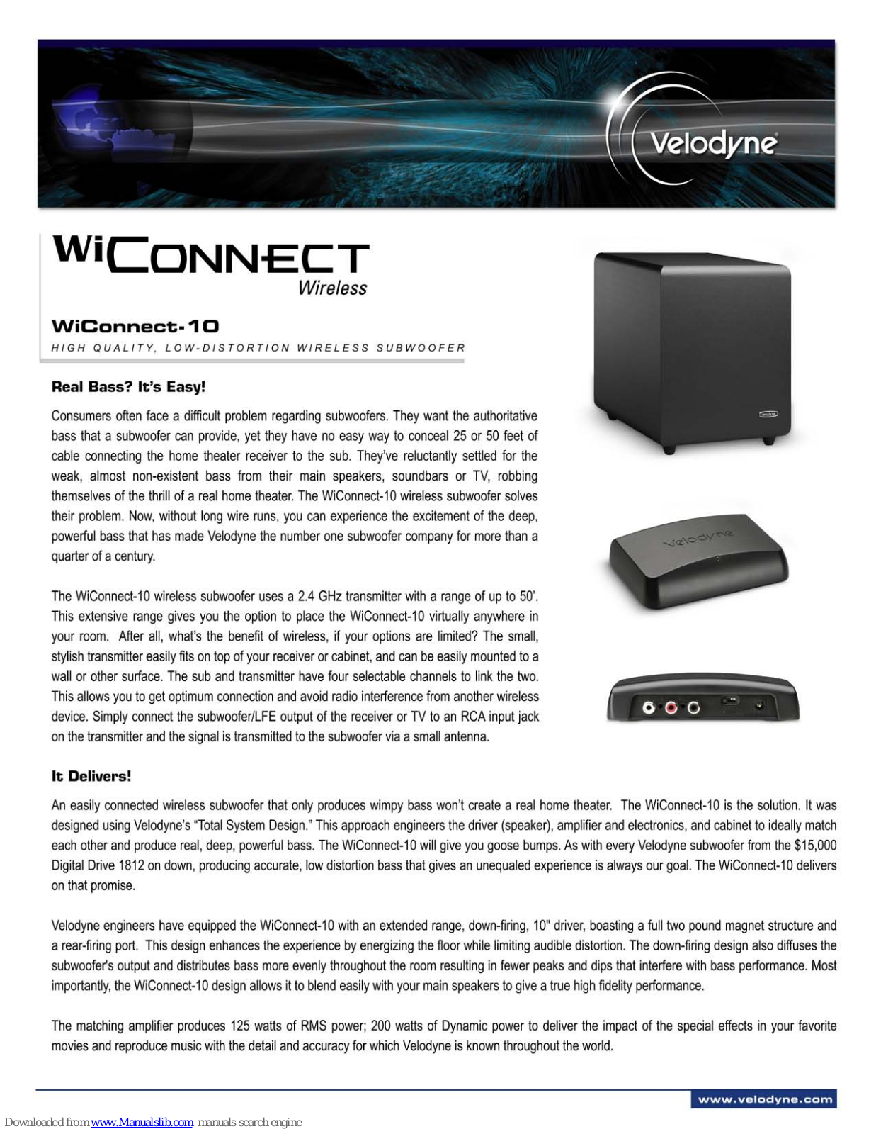 Velodyne WiConnect-10 Datasheet