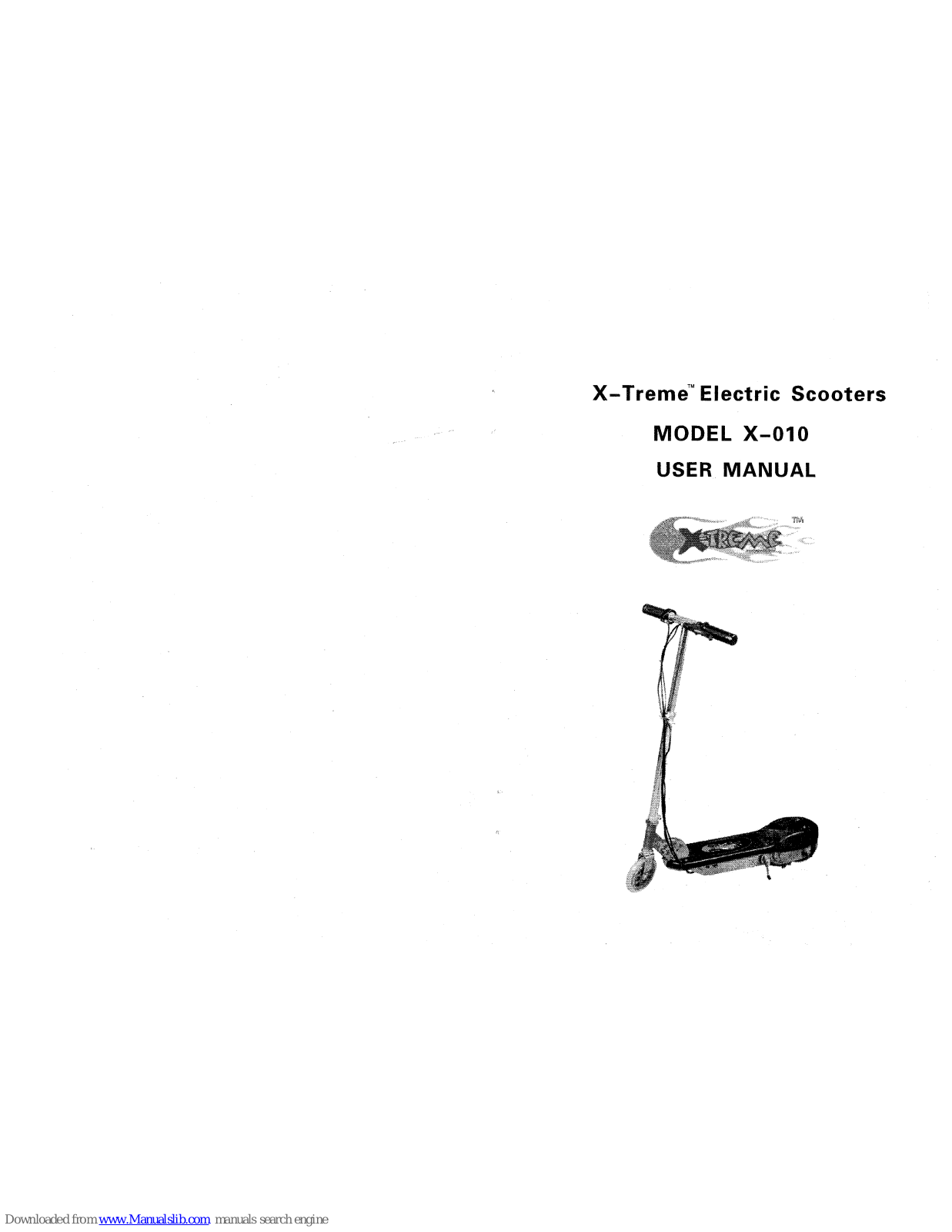 X-TREME scooter X-010 User Manual