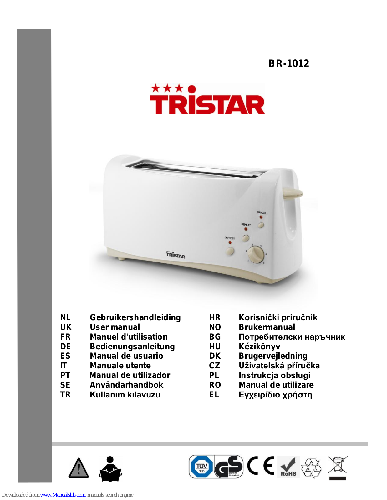 TriStar BR-1012 User Manual