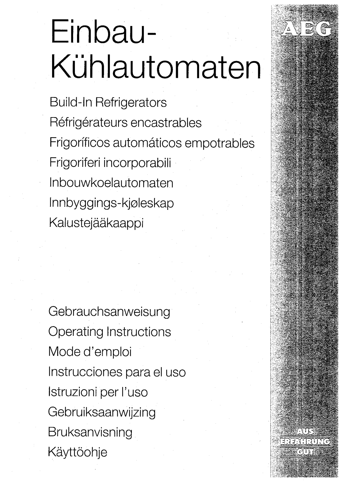 AEG S255-5I, SANTO 2532IW5, S1742-5E User Manual