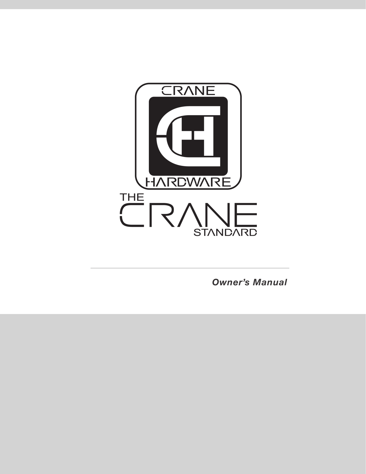 Crane CV1-STL User manual