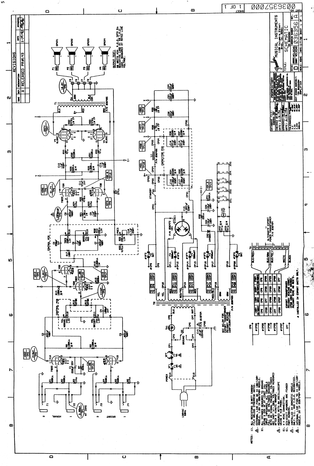 Fender 59-Bassman Schematic